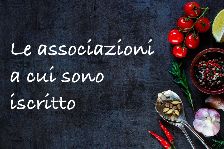 La lavagna delle associazioni della ristorazione a cui è iscritto l'executive chef Francesco de Francesco.