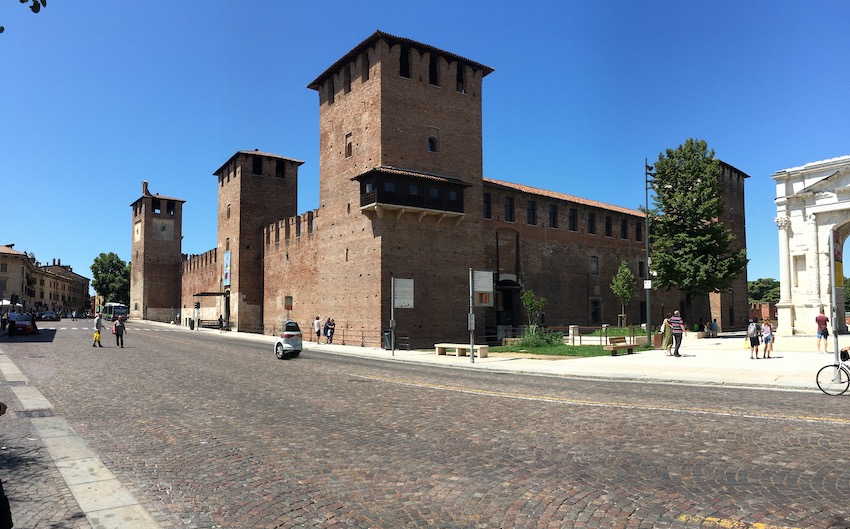 Castelvecchio a Verona, un castello scaligero tra i più importanti.