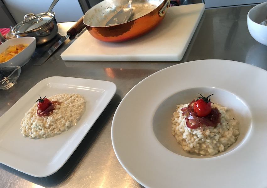 Risotti fatti durante un corso di cucina classica.