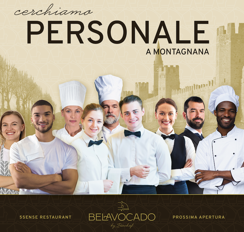 La locandina del Belavocado by Frachef, che a Montagnana sta cercando personale.