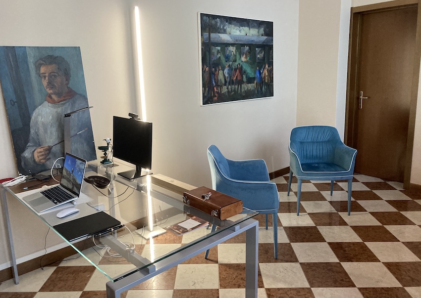 L'interno del mio studio come consulente ristorazione a Montagnana, in via Carrarese 10.
